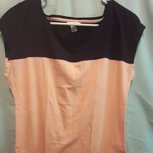 Nautica t-shirt medium navy blue and pink